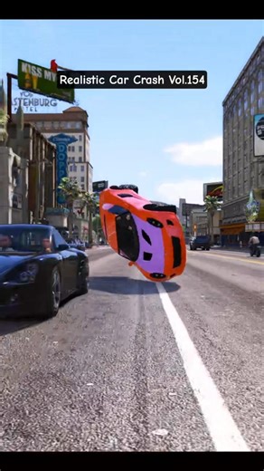 Realistic Car Crash Vol.154 😱💥 | GTA 5 Shorts