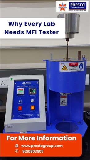 Why Every Lab Needs MFI Tester| #Presto #MFItester #PlasticTesting