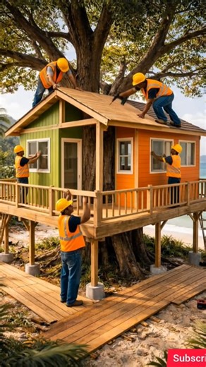 Luxury Treehouse Build in 60 Seconds 🌴🏡