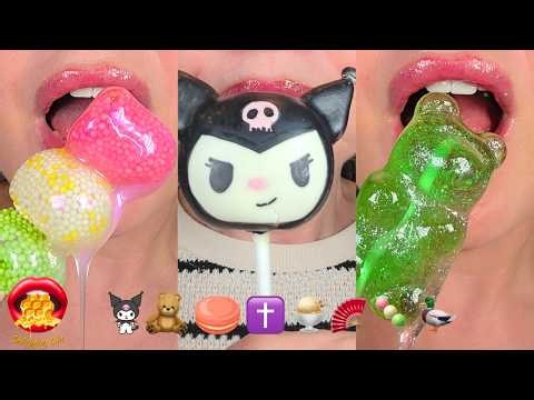 Most Satisfying ASMR Eating Emoji Food Challenge