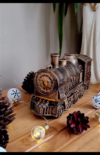 Best purchase of 2026🎄🚂✨ MY COLOUR CHANGING DIFFUSER TRAIN!! Yes, it’s September! Yes, it’s giving Polar Express 🚂 Yes, I absolutely do NOT care 😂 The haters may hate, but I cannot WAIT to cosy up when the Christmas scents are pelting out of this little train 🎅🏼🍊✨ Cinnamon, gingerbread, pine… LET THEM FLY. 😂 For now, it’s just part of the standard decor because apparently I have no concept of seasonal boundaries anymore 🤣 Christmas train diffuser supremacy starts NOW 🚂🎄 #christmastok 