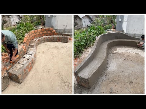 Modern Minimalist Garden Seating | Easy Brick and Cement DIY Step-by-Step | 