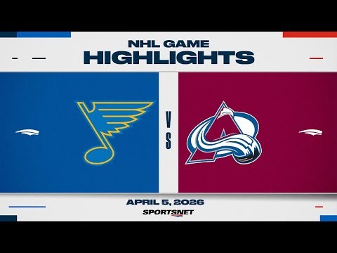 NHL Highlights | Blues vs. Avalanche - April 5, 2026
