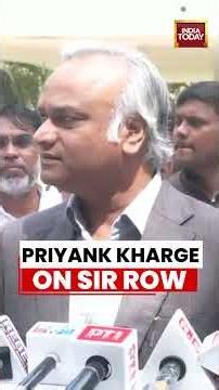 Priyank Kharge On Karnataka SIR Row: Rejects BJP’s Bangladeshis Allegation #karnataka