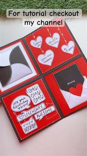 Cute handmade birthday card idea ever seen❤️ #handmadecard #diy #shortsfeed #papercraft