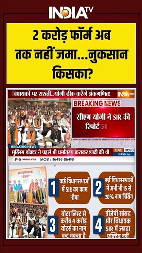 SIR Verification | CM Yogi | Report | MLA | 2 करोड़ फॉर्म अब तक नहीं जमा...नुकसान किसका | Voters