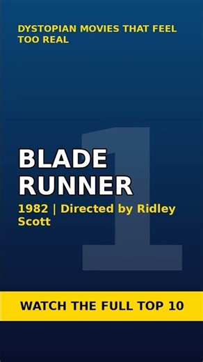 #1 Dystopian Movies: Blade Runner #Shorts