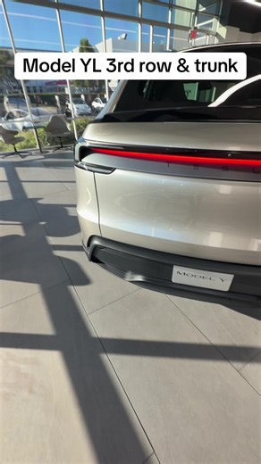 Tesla Model YL trunk and 3rd row (rear view)