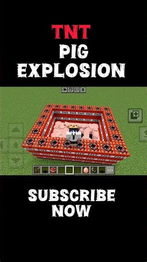 TNT pig explosion 🤯😱 #minecraft #minecraftshorts #viral #games #fyp #tnt