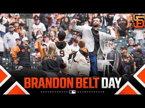 Brandon Belt Day: Giants honor 2x World Series champion in pregame ceremony 🫡