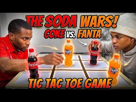 Tic Tac Toe Game with Fanta and Coke #tictactoegame
