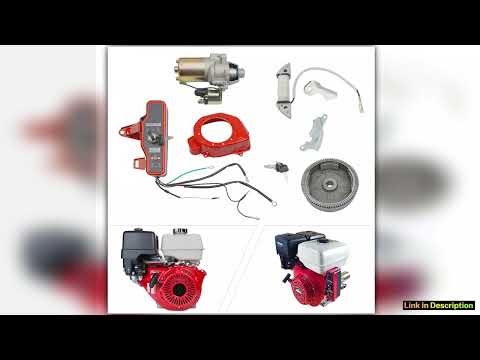 Electric Start Motor Ignition Kit Flywheel Starter Key Switch Fits GX160 GX200 55HP 65HP Honda Coil