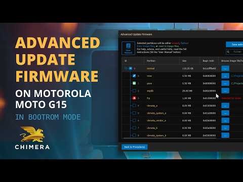 Advanced Update Firmware with ChimeraTool