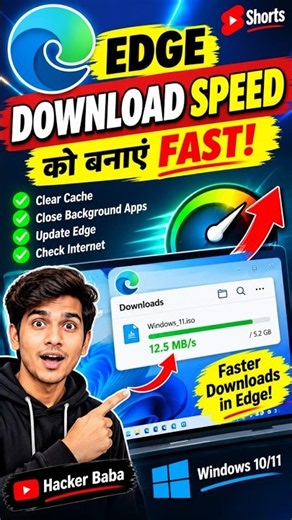 🚀 Increase Download Speed in Microsoft Edge! 🔥 #Shorts