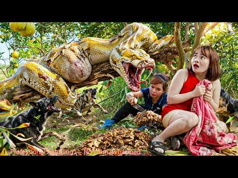 72 Hours of Terror: Giant Python Stalks a Girl from Behind – A Tense Encounter Begins!