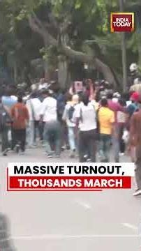 Thousands Flood Central Delhi as CJP Protest March Gathers Momentum | #delhi #protest #delhipolice
