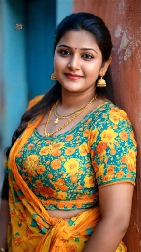 ✨🌸 Elegance Mustard Printed Saree – Teal Floral Blouse Ethnic Glam For Confident Women| #SareeStyle