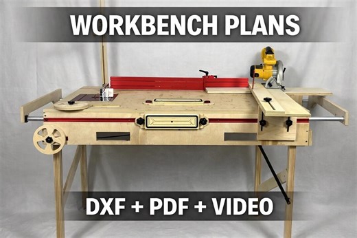 Modular Workbench Plans | DIY Table Pdf and DXF Files | CNC Build Guide | Woodworking Project - Etsy
