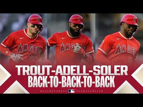 HALOS GO BACK-TO-BACK-TO-BACK! 🤯 Mike Trout, Jo Adell and Jorge Soler crush three-straight HRs! 🔥