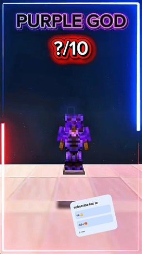 Rate This 'Purple God' Armor 1-10? 🤫💜 #shorts