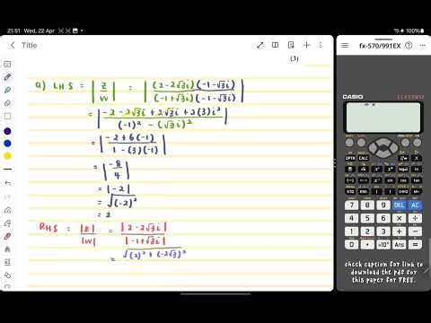 Q1 Edexcel Further Maths GCE May 2025 CP2 | Q1: Complex Numbers (Modulus & Argument Properties)