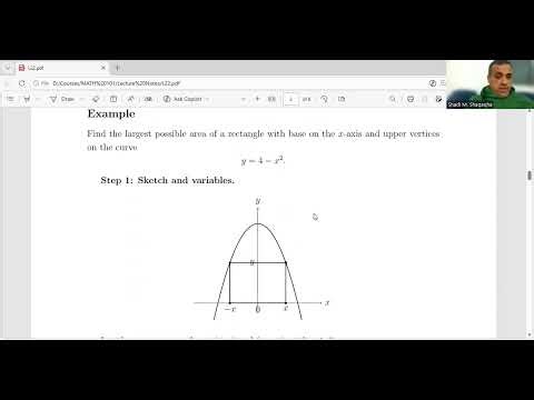 Calculus1 Lecture 22|Optimization Max–Min Problems – Basic Strategy & Examples