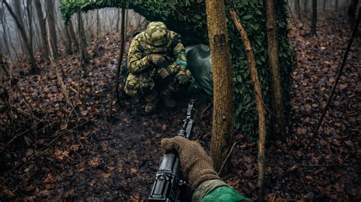Ukraine's Special Forces Face Russian Forces in a Forest - Raw Helmet-Camera Footage