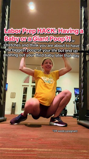I did in fact have to run home to avoid pooping my pants after doing this workout and then started throwing up uncontrollably in early labor and had my 8lb 13 ounce baby boy that evening without tearing🙏Double blessings on this day!🤣💩 #poop #pregnant #laboranddelivery #pt #3rdbaby