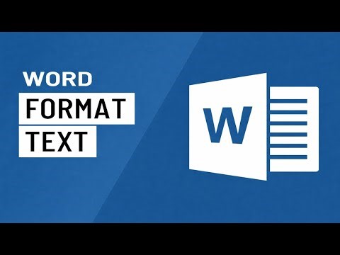 Word: Formatting Text