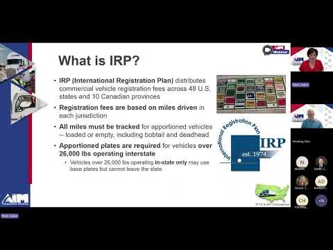 Aim Webinar - IFTA & IRP Compliance Best Practices for Avoiding Major Penalties