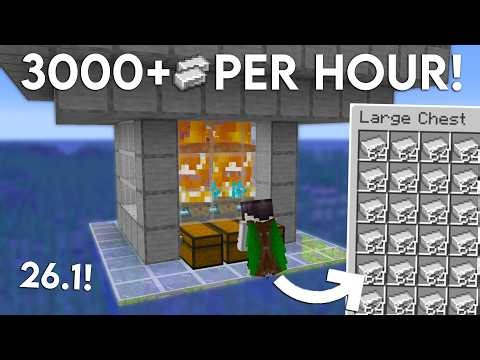 NEW UPDATED Minecraft Java 26.1 IRON FARM TUTORIAL | 3000 Iron Per Hour