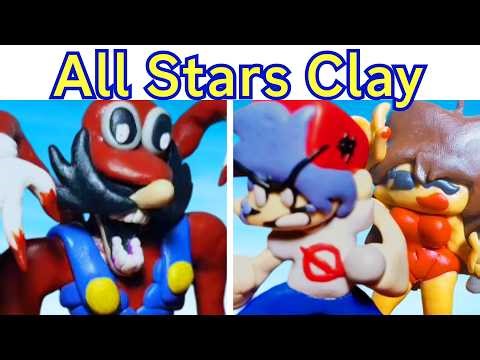 FNF AMAZING CLAY MOD!! MMv2 All Stars But Clay + All Animations + Game Over (Mario's Madness V2)