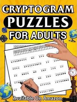 Cryptogram Puzzles For Adults #puzzlebook #quiz