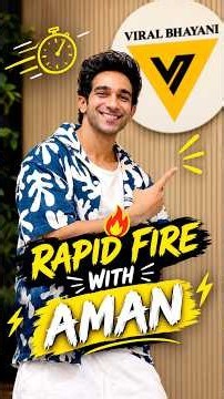 Rapid Fire with Aman 🔥 Quick Questions, Candid Answers & Fun Moments! Exclusive on Viral Bhayani