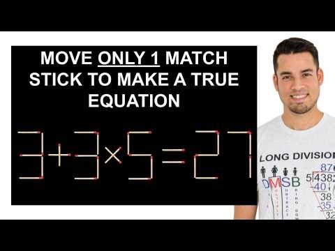 One Matchstick Mystery: Can You Fix This Equation?! 🔥🧠