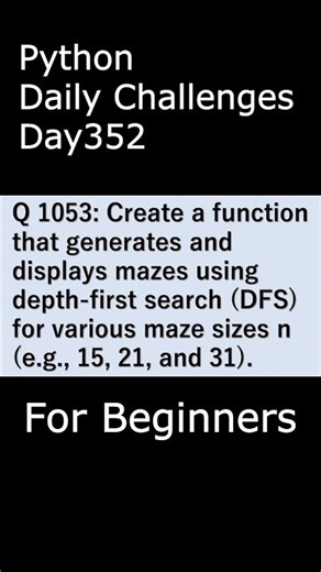 Python Daily Challenges Day352 For Beginners #programming #python #beginnersstitch