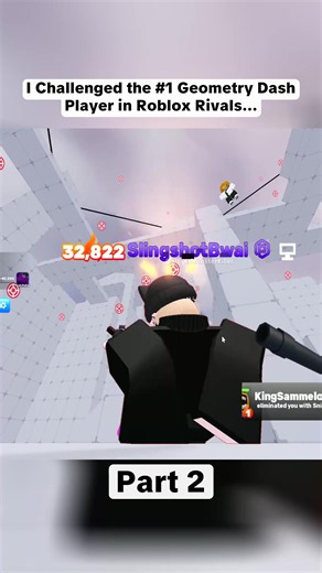 I Challenged the #1 Geometry Dash Player in Roblox Rivals… Part 2