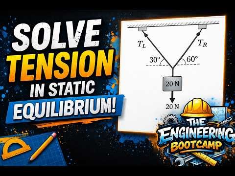 How to Solve Tension in Static Equilibrium (Step-by-Step) | Engineering Physics