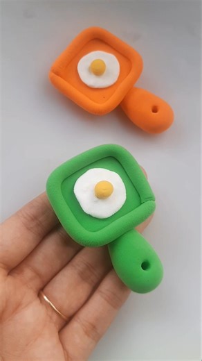 DIY idea 💞 How to make easily egg🍳 with Super clay #trend​ #clay​ #music​ #funny​ #clay​