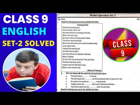 Class 9 english set 2 | Model set 2 solution | 10 sets |