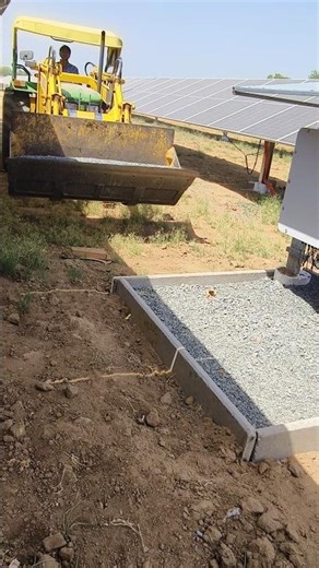 Solar Power Plant Work in Progress ⚡ | Ground Mounted Solar Project 🌞