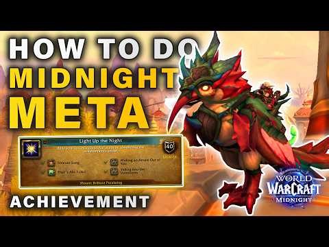 How to do Light Up the Night, Midnight META Achievement | Brilliant Petalwing Mount ► WoW Midnight