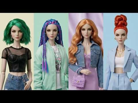 Making a NEW Look for Barbie! 🎀Easy Clothes Tutorial | Barbie Dolls Makeover