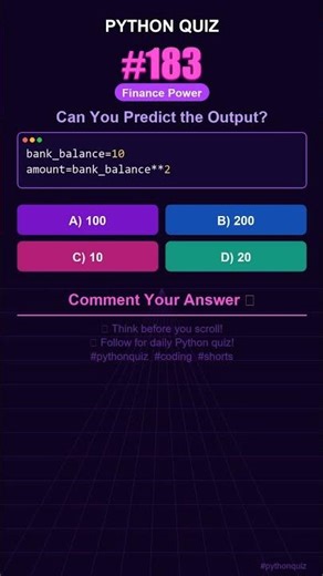 Python Quiz #183 — Can You Predict the Output? #shorts #python