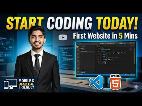 VS Code Setup & First HTML Page | Web Development for Beginners