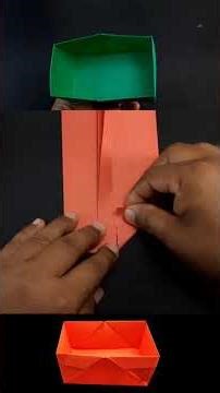 Easy Origami Paper Box Tutorial #shortvideo