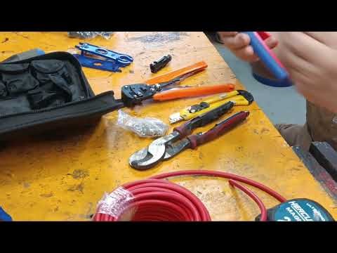 Solar panels wired up and ready !