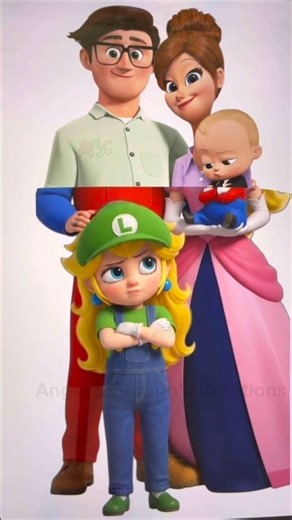 Boss Baby + Mario Family😱 #shorts #supermario #digitalart