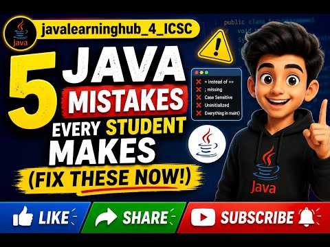 Top 5 Java Beginner Mistakes and How to Avoid Them | ✓What is Java | Javalearninghub_4_ICSC