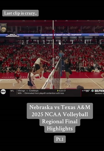 Nebraska vs Texas A&M Volleyball Match Highlights
